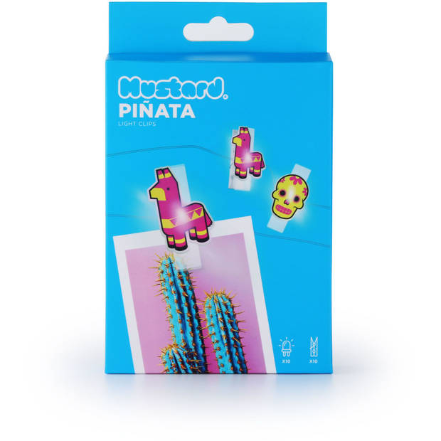 Mustard - Pinata Fotoclips LED Set van 10 Stuks - Kunststof - Multicolor