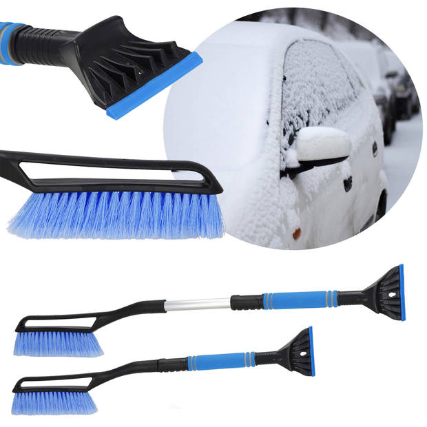 IJskrabber - 2 in 1 - Telescoopsteel - Sneeuwborstel - Ruitenkrabber - Auto - Accessoires - Winter- Blauw