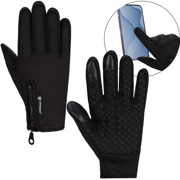 Handschoenen - Touch - Zwart - Nylon - Unisex - Maat M