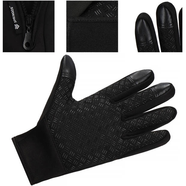 Handschoenen - Touch - Zwart - Nylon - Unisex - Maat L