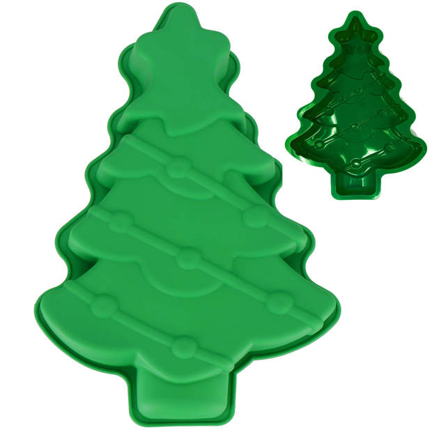 Springos Koekjesvormen - Uitsteekvorm - Kerstkoekjes - Kerstboom - Groen