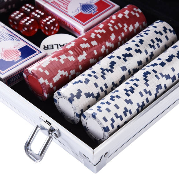 Pokerset - Poker - Poker chips 300 stuks - Poker set -38x20,5x6,5 cm