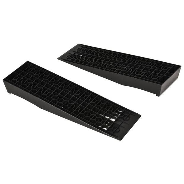 Oprijplaat auto - Oprijblokken - Autoaccessoires - Rubber - 2 delig - 70 x 19,5 x 7,8 cm