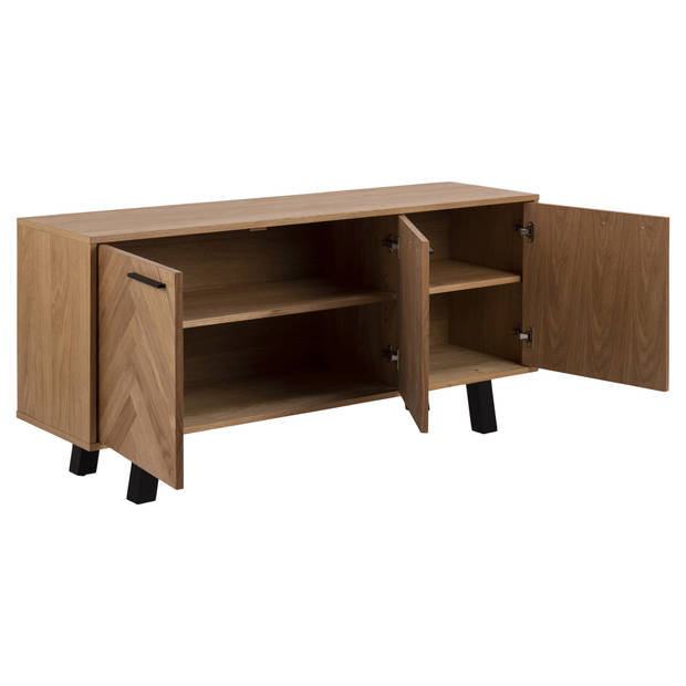 Bright dressoir Visgraat met 3 deuren eiken decor.