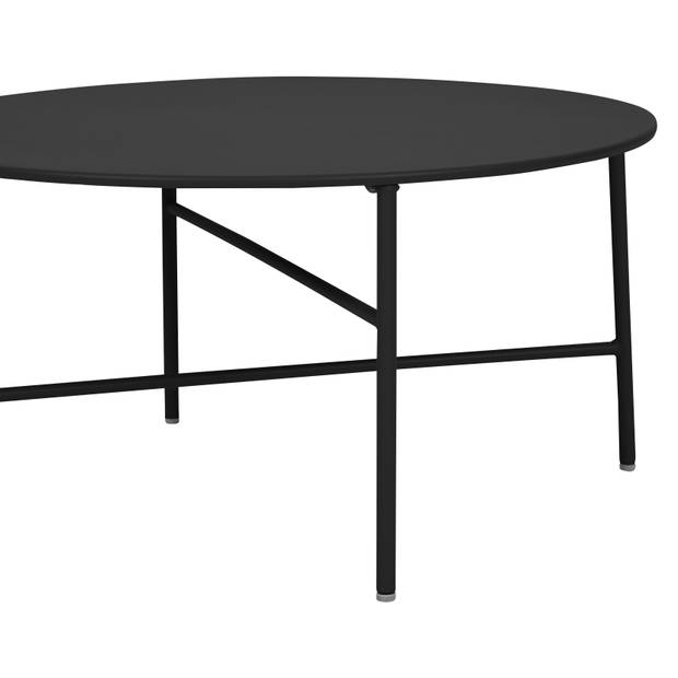 Penny tuintafel Ø 70 cm. H 35 cm, zwart.