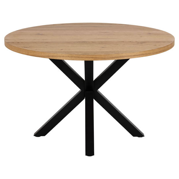 Heata eetkamertafel Ø 120 cm naturel, zwart.