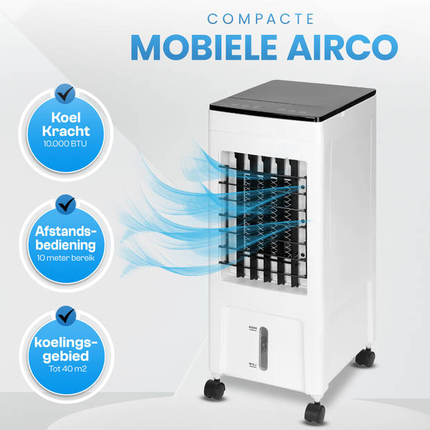 Witts Mobiele Airco - Mobiele Airco zonder Afvoer - Ventilator - Ventilator Staand