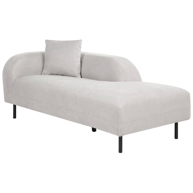 Beliani LE CRAU - Chaise longue-Grijs-Polyester