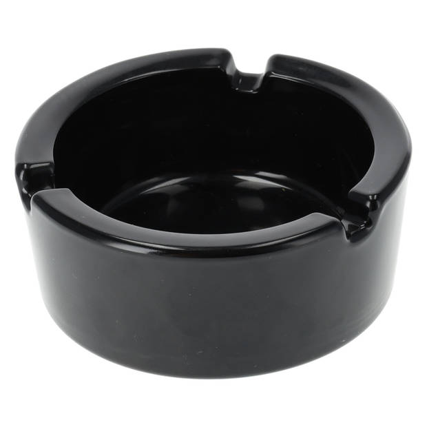 Black Glass Ashtray 8.5cm Heat-Resistant Art Deco Cigarette Ash Tray for Smokers – Smoking Accessories for Men