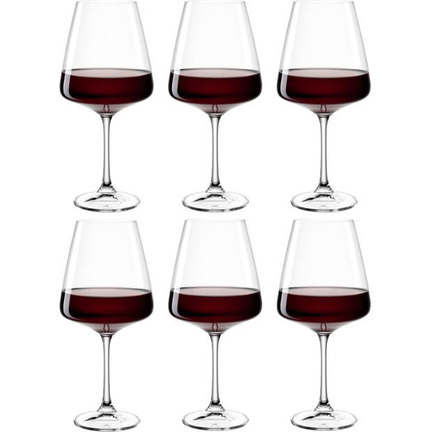 Leonardo Rode Wijnglazen Paladino 660 ml - 6 stuks