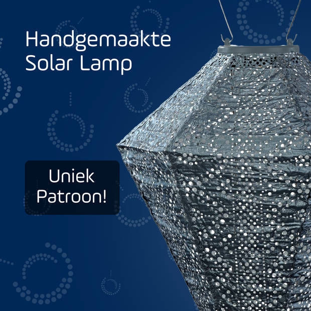 LUMIZ Solar tuinverlichting Lace Diamond - 28 cm - Grijs Blauw