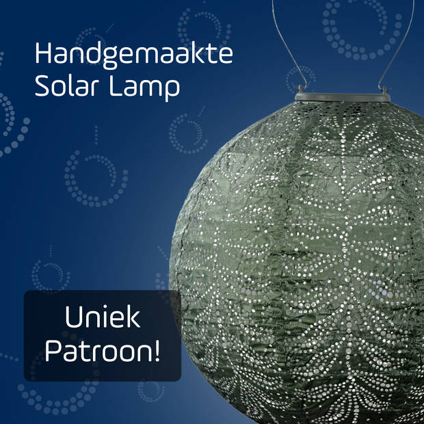 LUMIZ Solar tuinverlichting Folia Rond - 30 cm - Sage Green