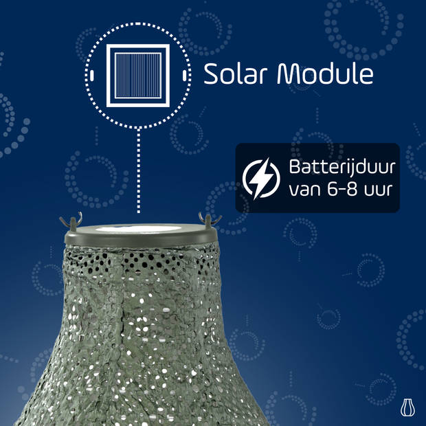 LUMIZ Solar tuinverlichting Topaze Bulb - 16 cm - Sage Groen