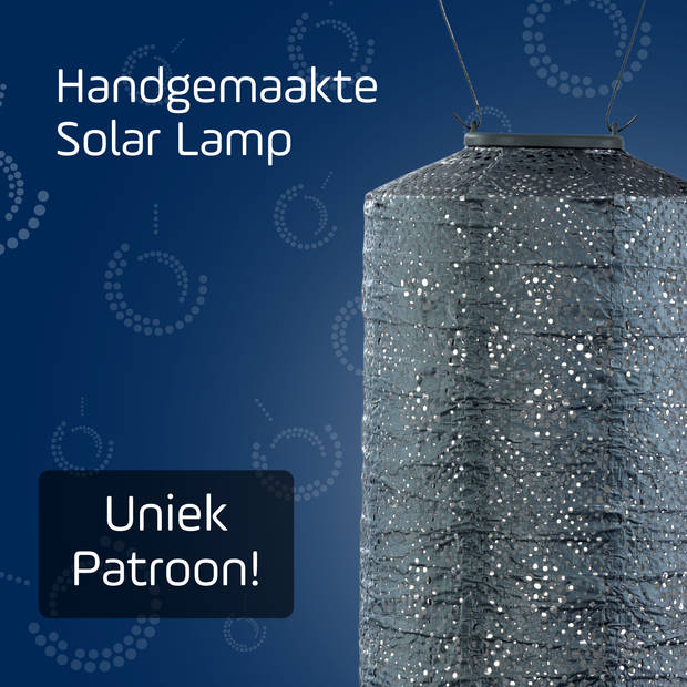 LUMIZ Solar tuinverlichting Topaze Cylinder - 18 cm - Grijs Blauw