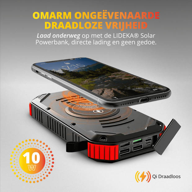 Lideka Solar Powerbank + 3x Solar Charger