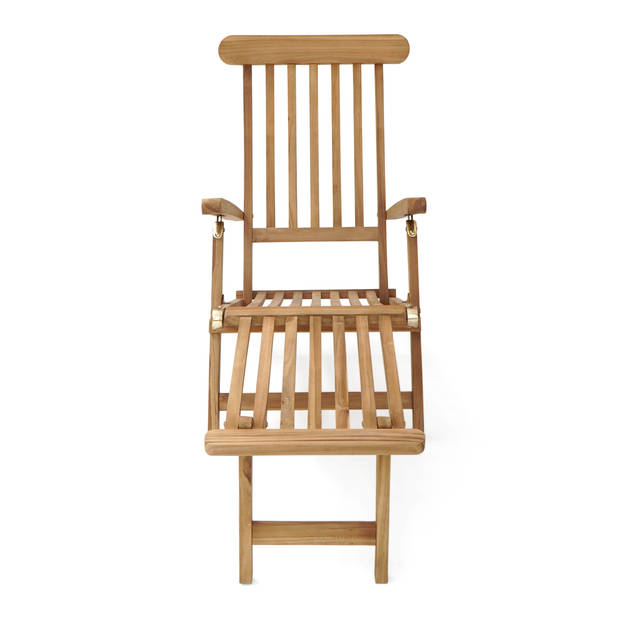 AXI Costa ligstoel van Teak Hout Lounger Deckchair / Tuinligstoel verstelbaar in 4 standen