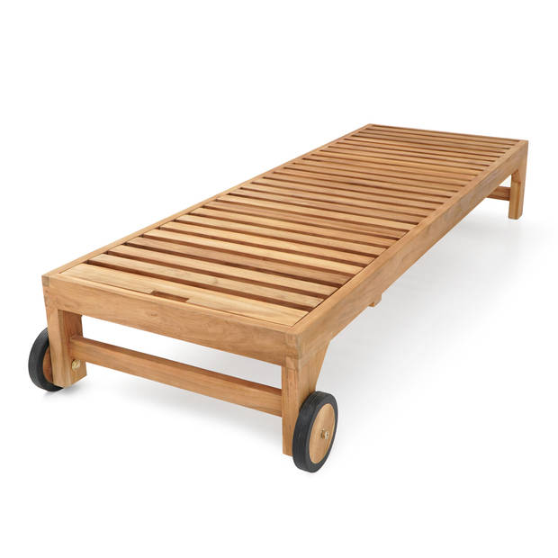 AXI Rama ligbed van Teak Hout met kussen Lounger verstelbaar in 4 standen