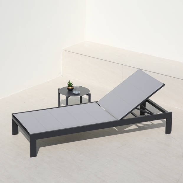 AXI Elio Ligbed in Antraciet / Grijs Lounger met Aluminium frame verstelbaar in 5 standen