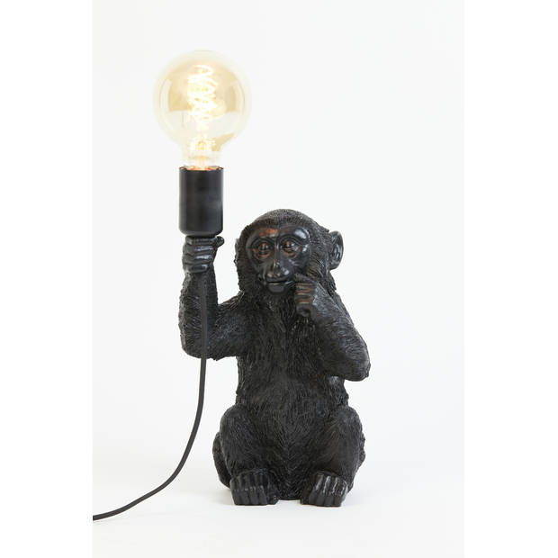 Light & Living - Tafellamp MONKEY - 20x19.5x34cm - Zwart