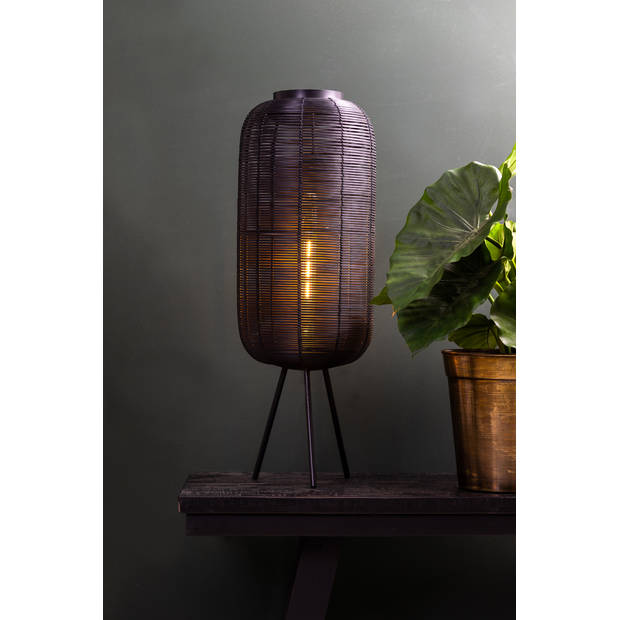 Light & Living - Tafellamp TOMEK - Ø21x55cm - Zwart