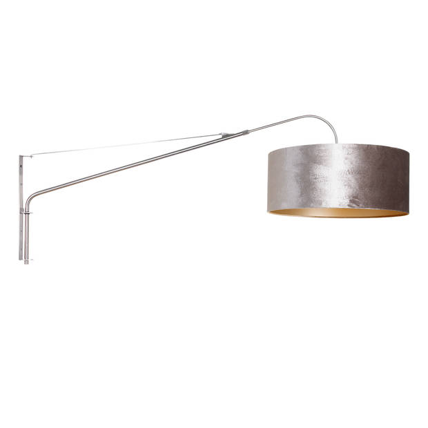 Steinhauer Elegant Classy wandlamp staal en zilver kap ?50 cm