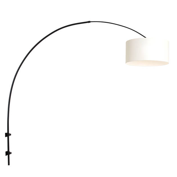 Steinhauer Sparkled Light wandlamp zwart met wit boog kap ?40 cm