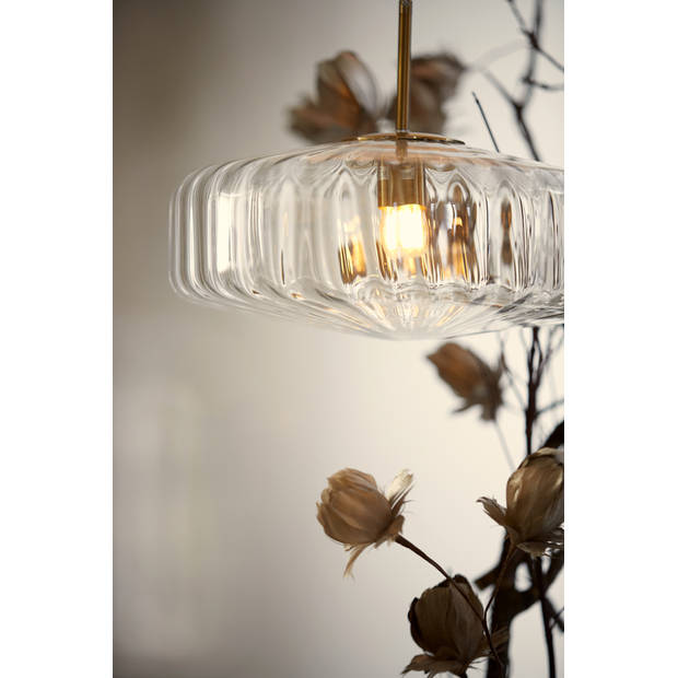 Light and Living hanglamp - goud - glas - 2971996