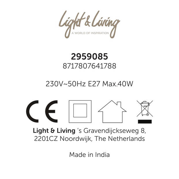 Light and Living hanglamp - goud - metaal - 2959085