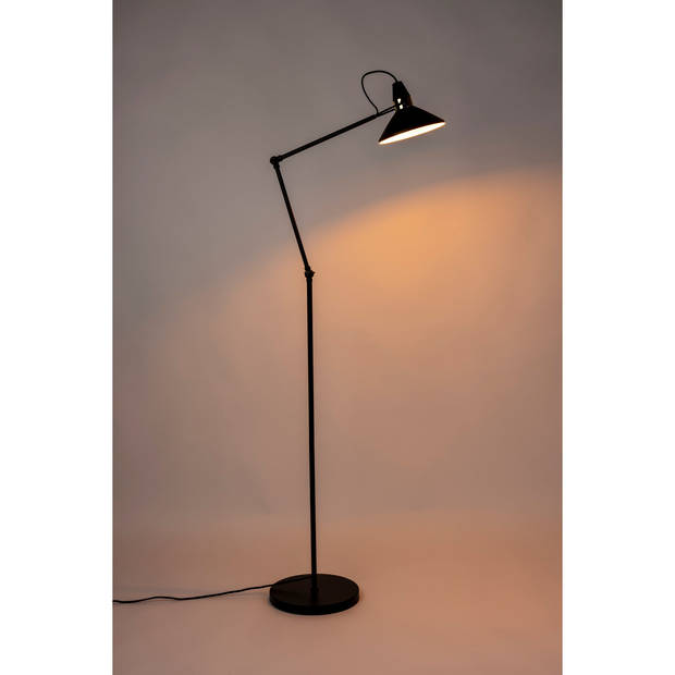 Housecraft Jona Vloerlamp/ Staande Leeslamp Zwart