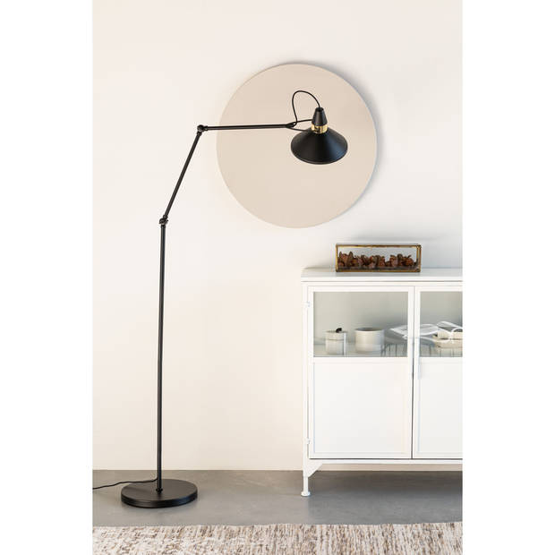 Housecraft Jona Vloerlamp/ Staande Leeslamp Zwart