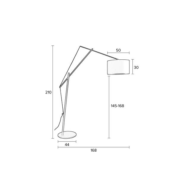 Housecraft Tokio Vloerlamp/ Staande lamp Zwart