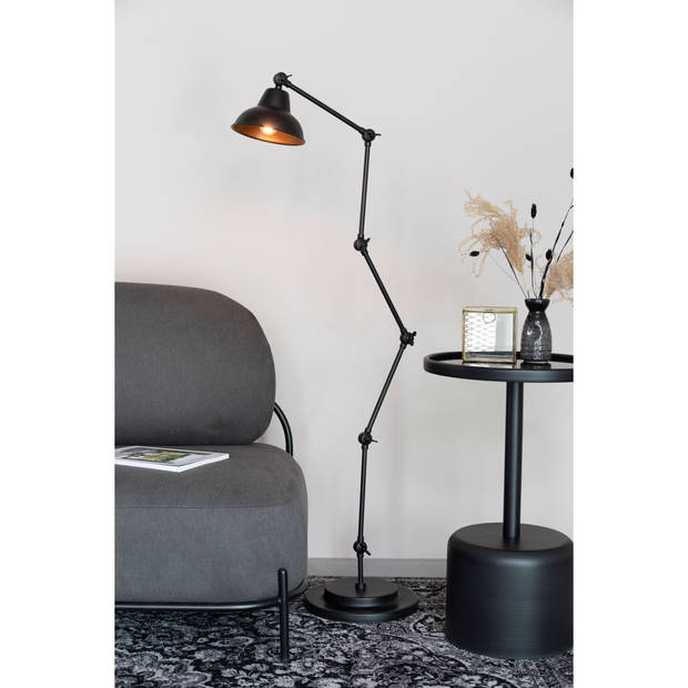 Housecraft Xavi Vloerlamp/ Staande Leeslamp Zwart