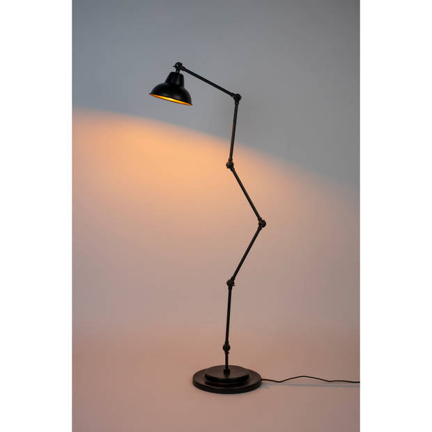 Housecraft Xavi Vloerlamp/ Staande Leeslamp Zwart