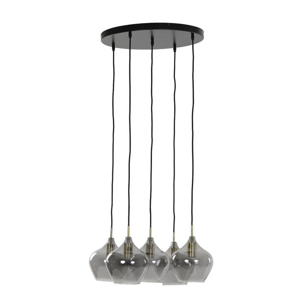 Light and Living hanglamp - brons - glas - 2948927