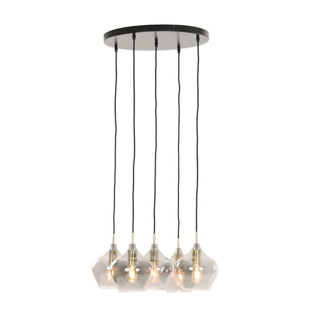Light and Living hanglamp - brons - glas - 2948927