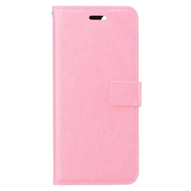 Basey OnePlus Nord CE 3 Lite Hoesje Book Case Kunstleer Cover Hoes - Lichtroze