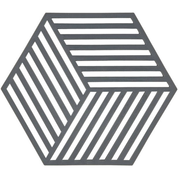 Zone Denmark Pannenonderzetter Hexagon - Cool Grijs - 16 x 14 cm