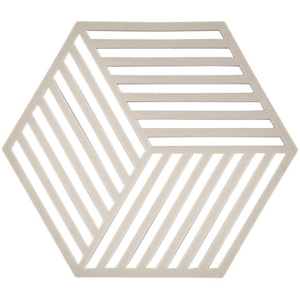 Zone Denmark Pannenonderzetter Hexagon - Warm Grijs - 16 x 14 cm