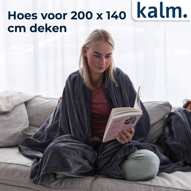 Kalm 4-Seizoens Duvet cover - Verzwaringsdeken hoes - 140 x 200 cm - Luchtig - Ademend