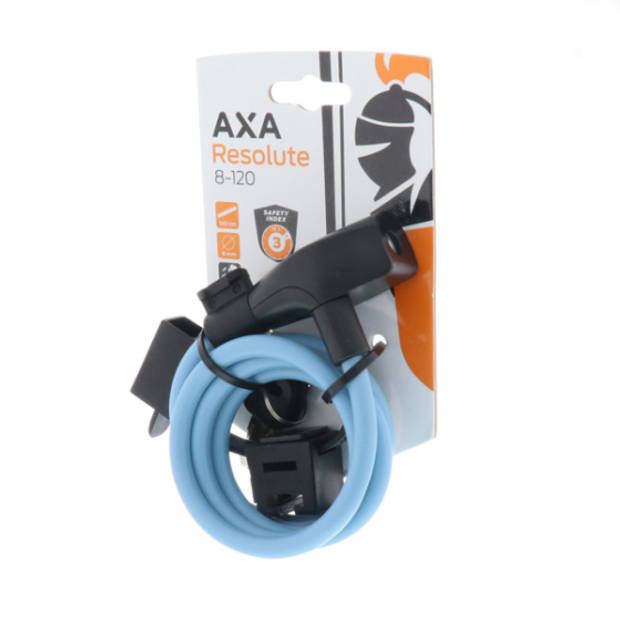 AXA spiraalkabelslot Resolute 8-120 Ice blue