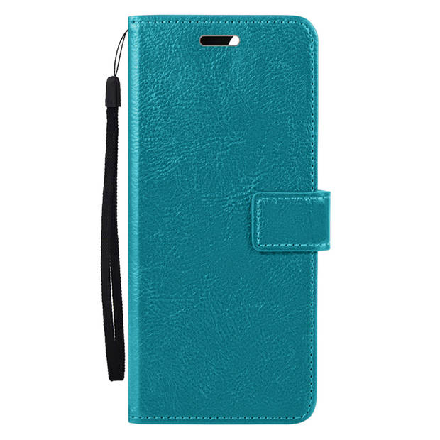 Basey Samsung Galaxy A55 Hoesje Book Case Kunstleer Cover Hoes - Turquoise