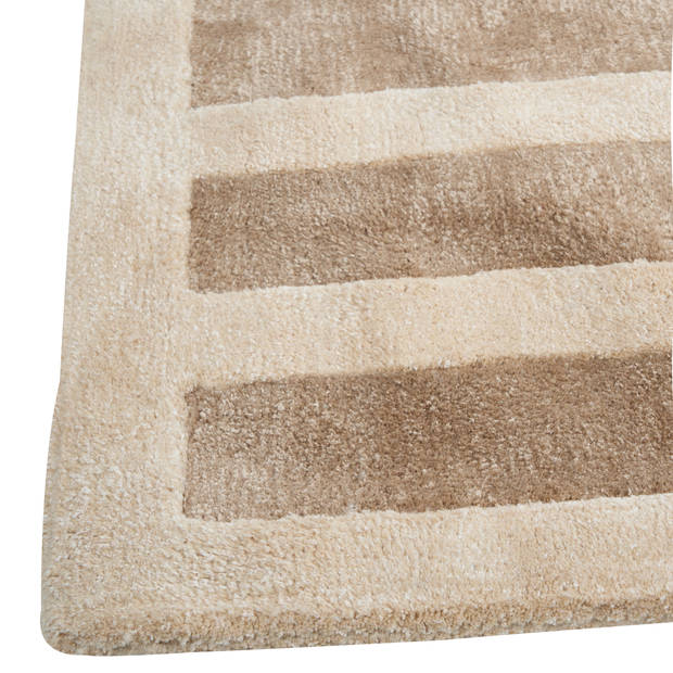 Beliani MAHRIN - Laagpolig-Beige-Viscose