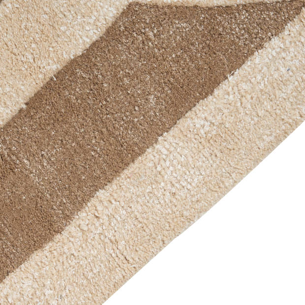 Beliani MAHRIN - Laagpolig-Beige-Viscose