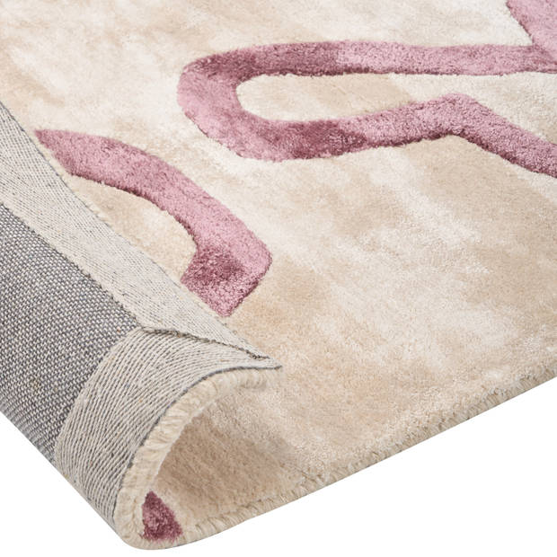 Beliani KAPPAR - Laagpolig-Beige-Viscose