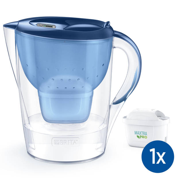 BRITA Marella XL Waterfilterkan 3,5L - Blauw - Inclusief 1 MAXTRA PRO Waterfilter - BPA-vrij, Duurzaam verpakt