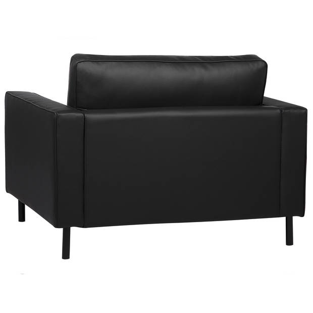 Beliani SAVALEN - Fauteuil-Zwart-Leer