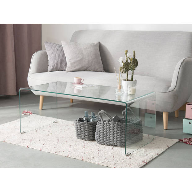 Beliani KENDALL - Salontafel-Transparant-Veiligheidsglas