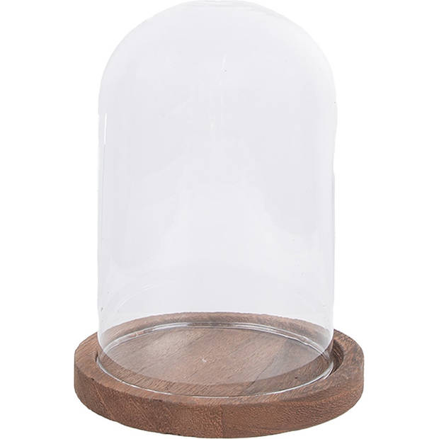 Clayre & Eef Stolp Ø 12x16 cm Transparant Glas Hout Transparant