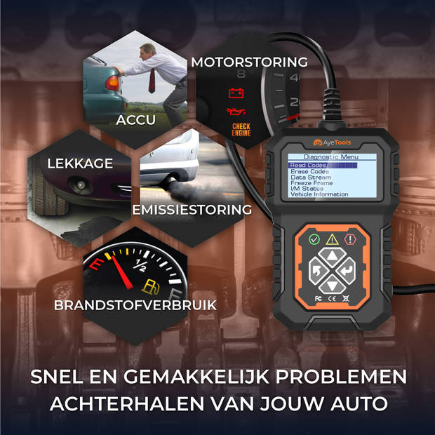 AyeTools OBD 2 Auto Scanner - Auto Reader – Uitleesapparatuur – Auto Accessoires