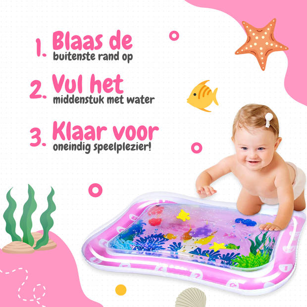 AyeKids Waterspeelmat - Watermat - Speelkleed - Opblaasbaar - Watermat Baby